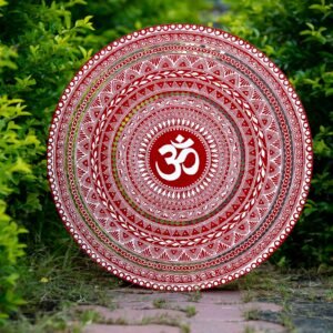 Handcrafted Om Mandala Decorative Wall Plate