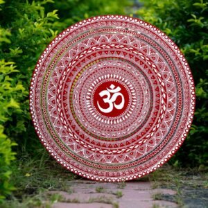 Handcrafted Om Mandala Decorative Wall Plate